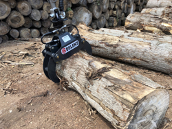 hydraulic forestry crane with log grapple for tractor crab 3000