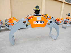 log grapple with fixed pendulum rotator for minidiggers and forest cranes dk 16 gr 30f