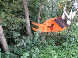 tree shear log grapple for mini excavators cf 11