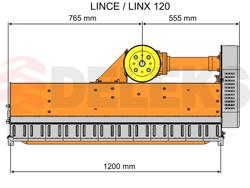mulcher for compact tractors 120cm shredder mower with hammers lince 120