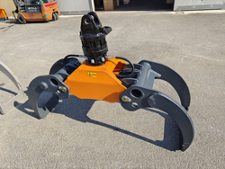 log grapple with fixed pendulum rotator for minidiggers and forest cranes dk 18 gr 100f