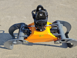 log grapple with fixed pendulum rotator for minidiggers and forest cranes dk 18 gr 100f
