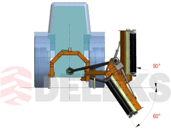 sideshift flail mower heavy offset side mulcher for tractors dragon 200