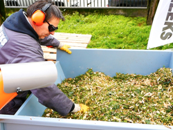 petrol chipper shredder woodchipper with engine dk 800 honda