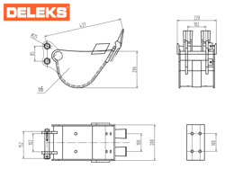 bucket for miniexcavator bhb 200