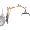 forestry cranes with hydraulic graple and 360 rotating rotor for handling wood logs timber crane for tractor